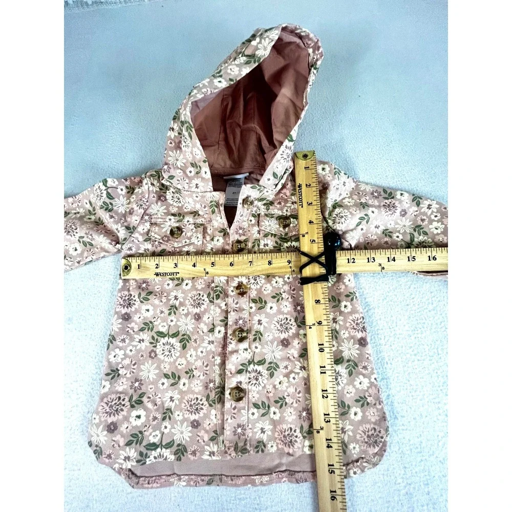 Daisy Fuentes Toddler Girls Floral Hooded Shacket Pink 2T WJTJ315F